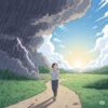 悩みと解放のイラスト
